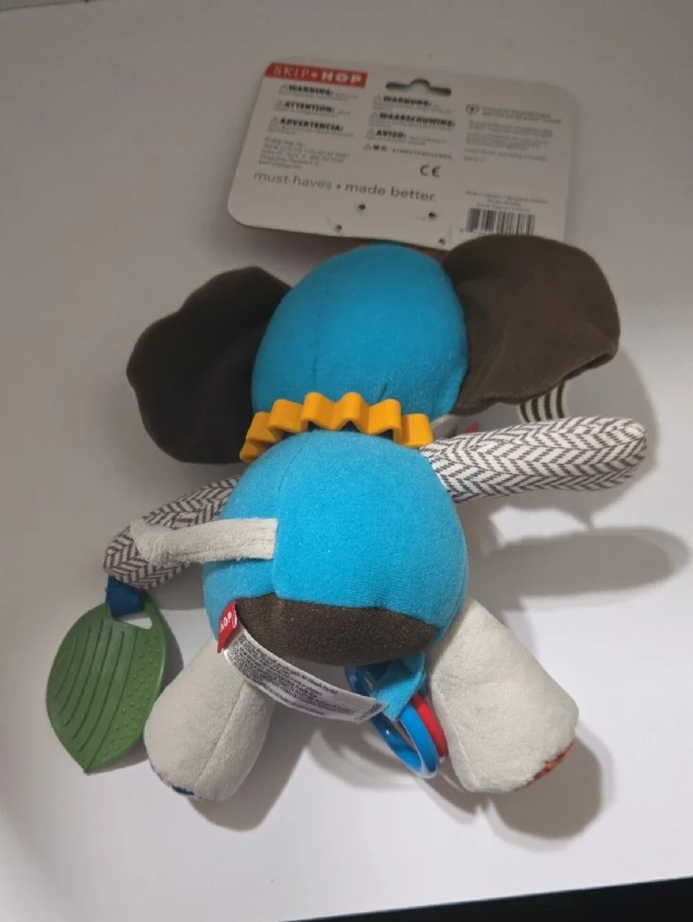 Skip Hop Gray & Blue Elephant Bandana Buddies Activity Toy 0+